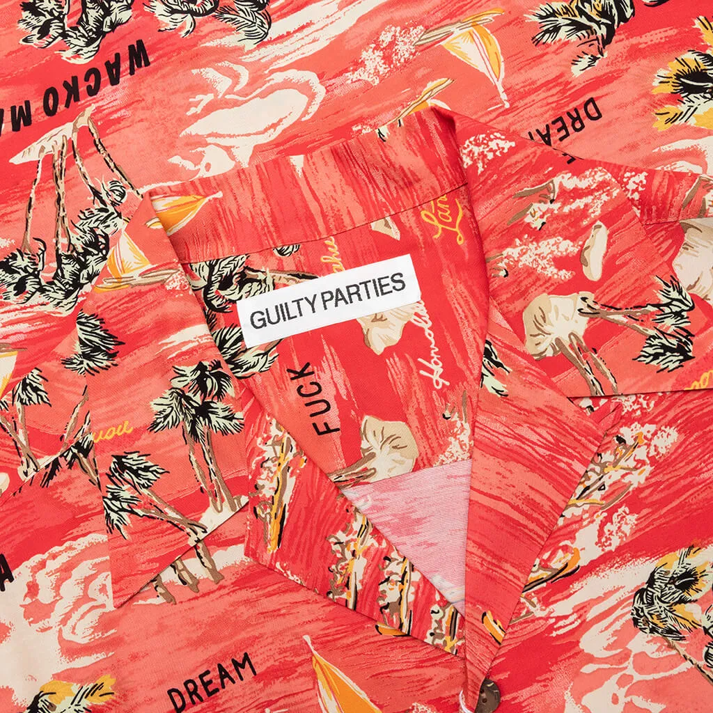 Hawaiian S/S Shirt Type-1 - Red