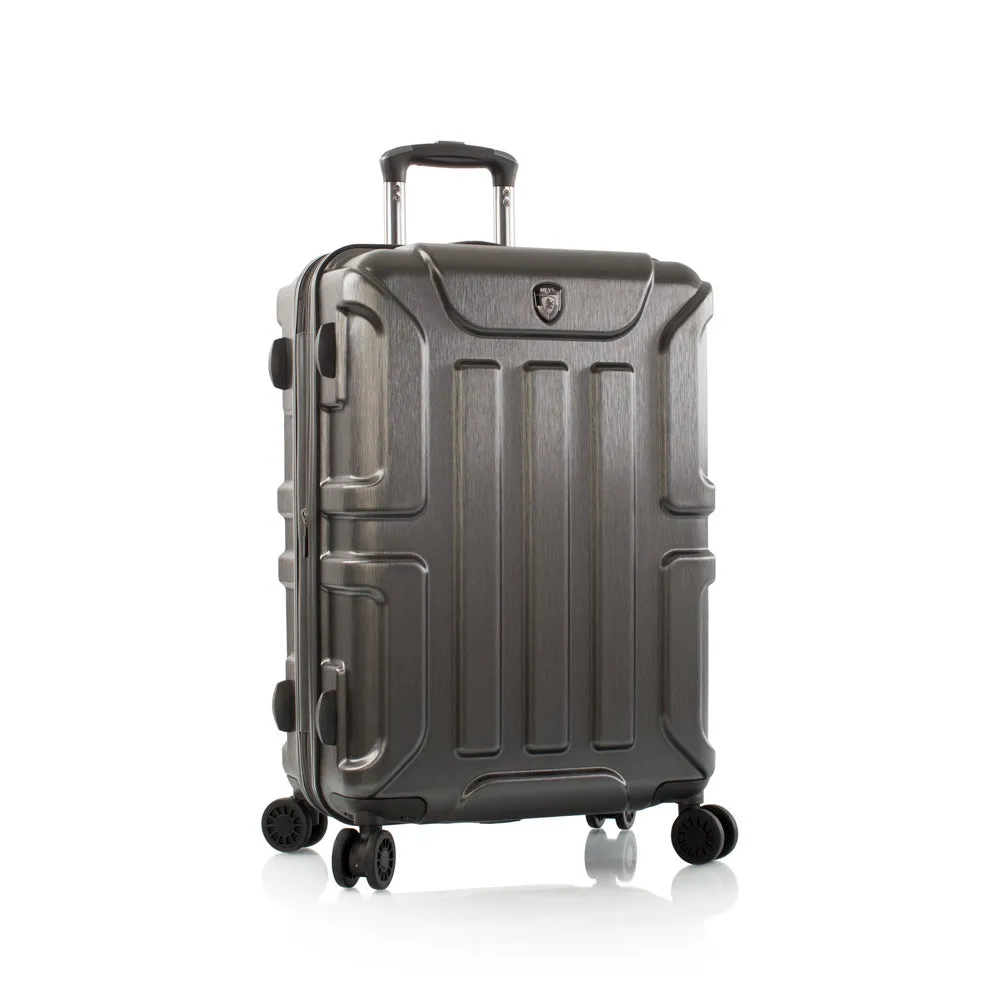 Heys Commander Polycarbonate Durable Expandale Spinner Medium Luggage with TSA locks