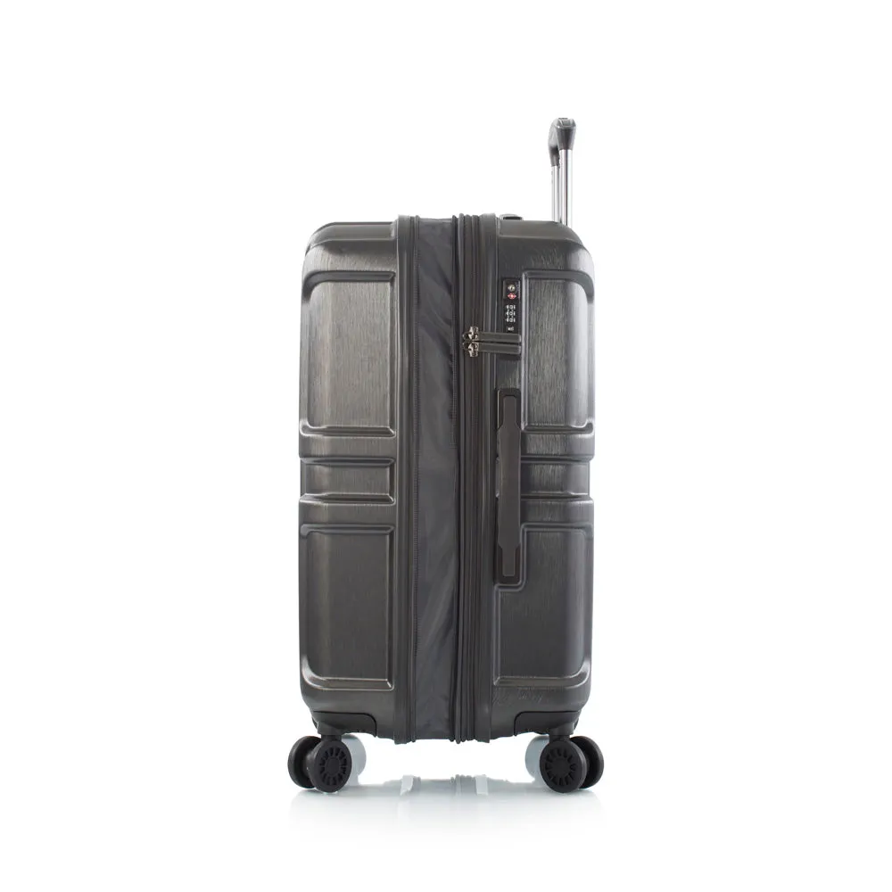 Heys Commander Polycarbonate Durable Expandale Spinner Medium Luggage with TSA locks