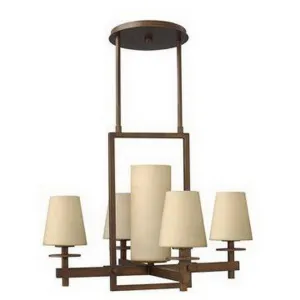 Hinkley Lighting Fredrick Ramond FR40405PRN Candella Collection Four Light Hanging Chandelier in Parisian Finish