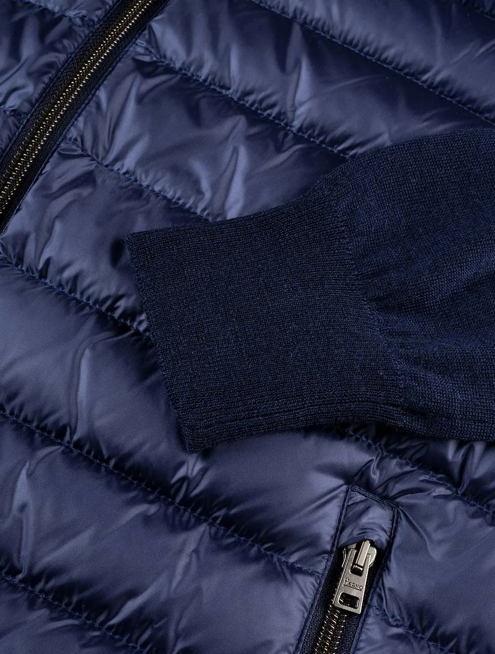 Hybrid Knitted Jacket Navy