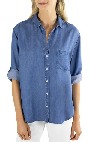 JACHS GF Indigo Lyocell Blouse