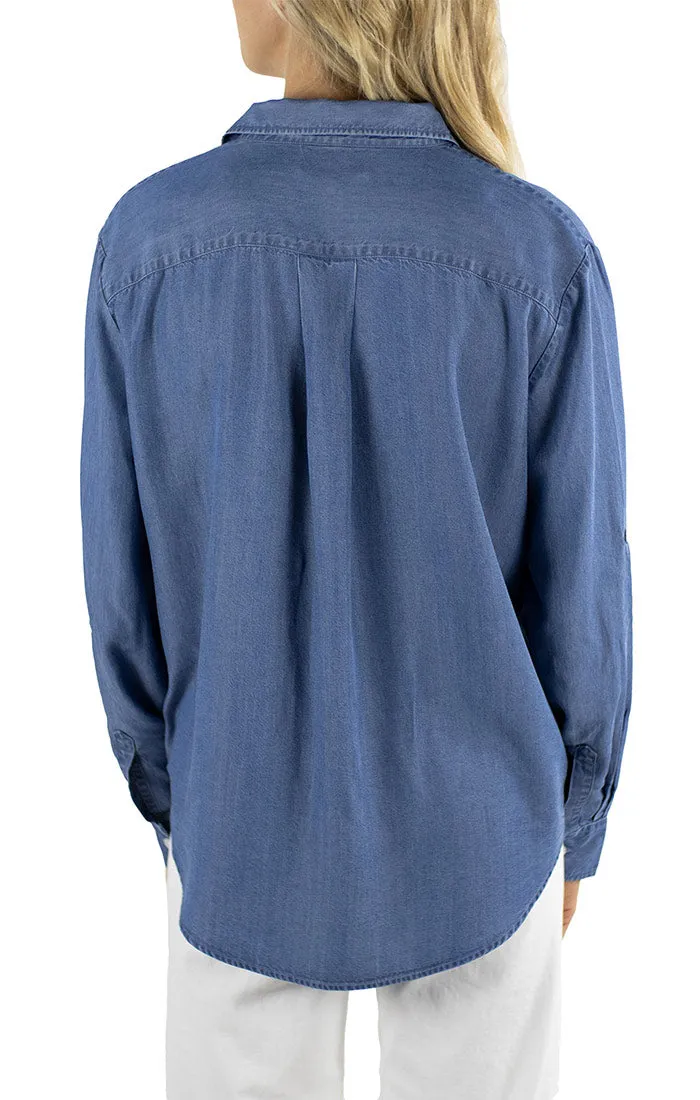 JACHS GF Indigo Lyocell Blouse