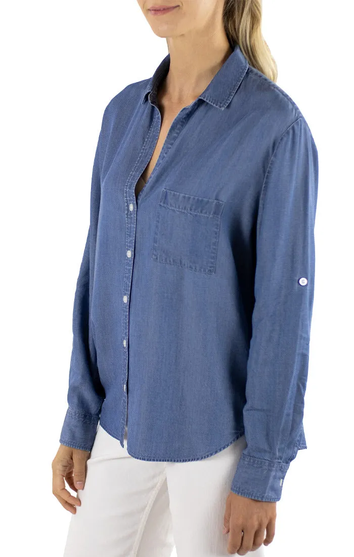 JACHS GF Indigo Lyocell Blouse