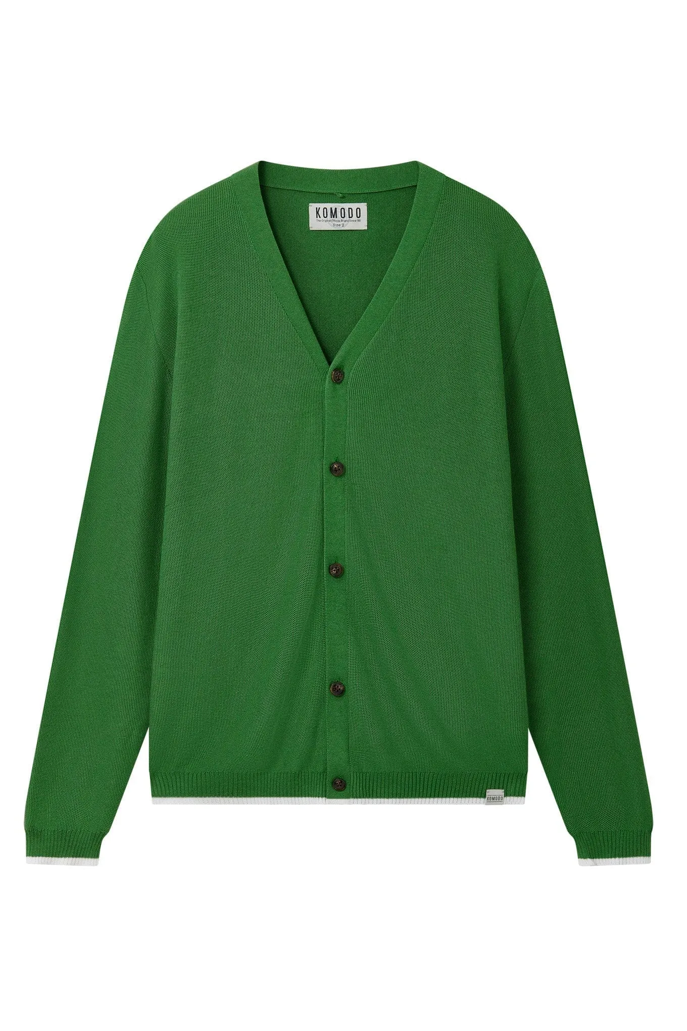 Jacob Men's Cotton Tencel Cardigan | Jungle Green