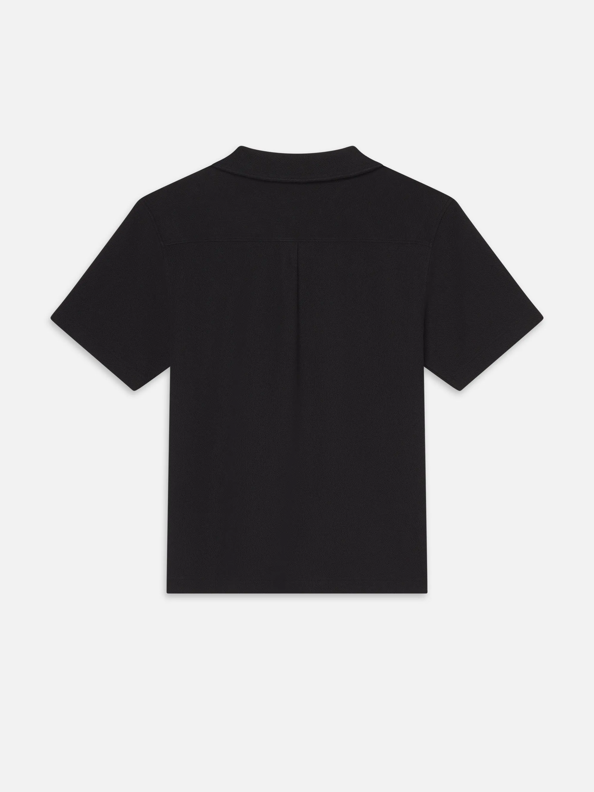 Jacquard Short Sleeve Relaxed Shirt -- Black