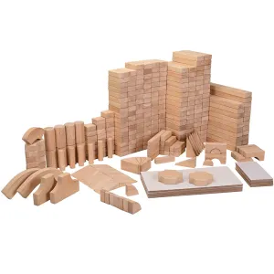 Jumbo School Unit Block Set | 322 Durable Hardwood Blocks