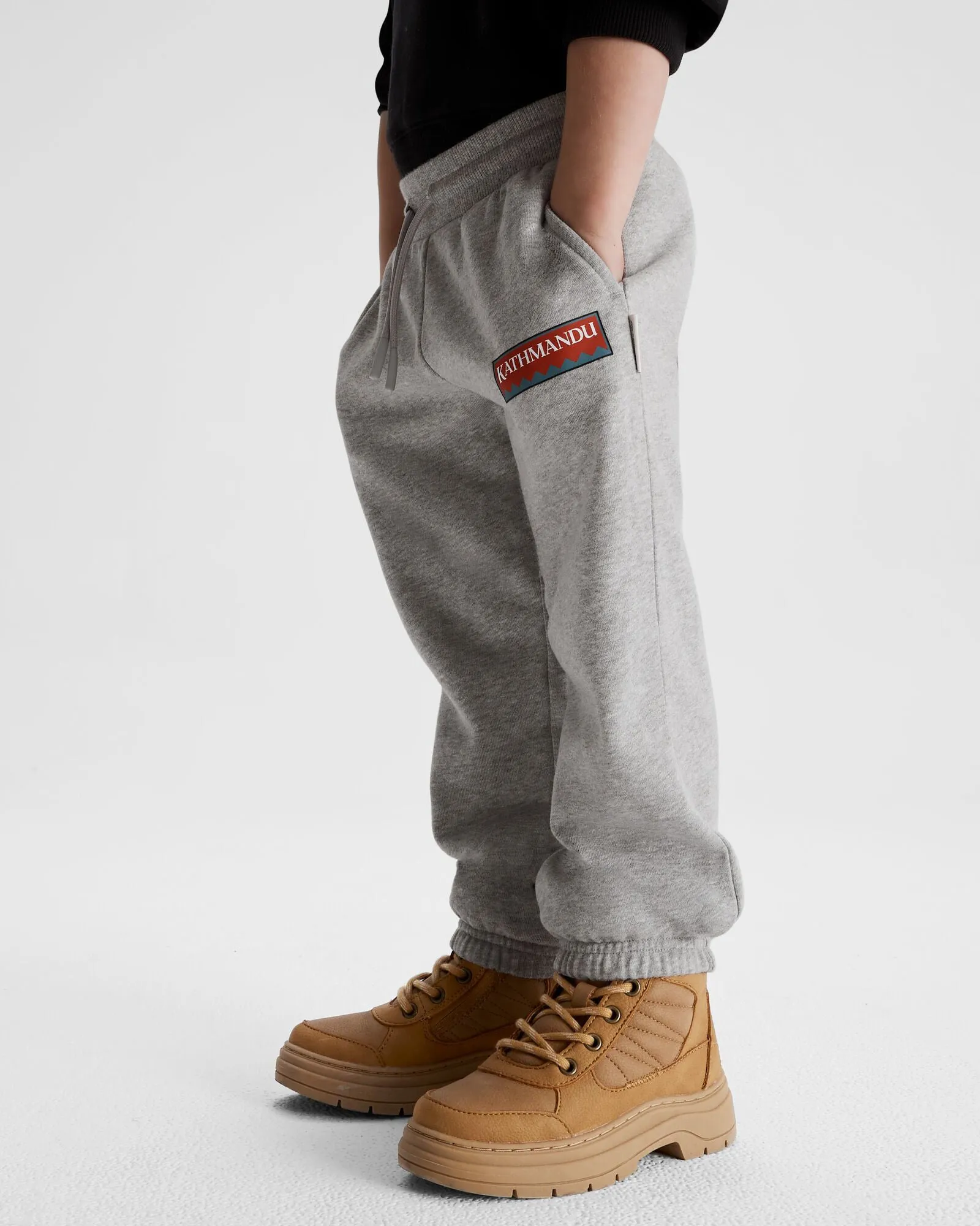 Kids' Heritage Logo LT BB Jogger - Light Grey Marle