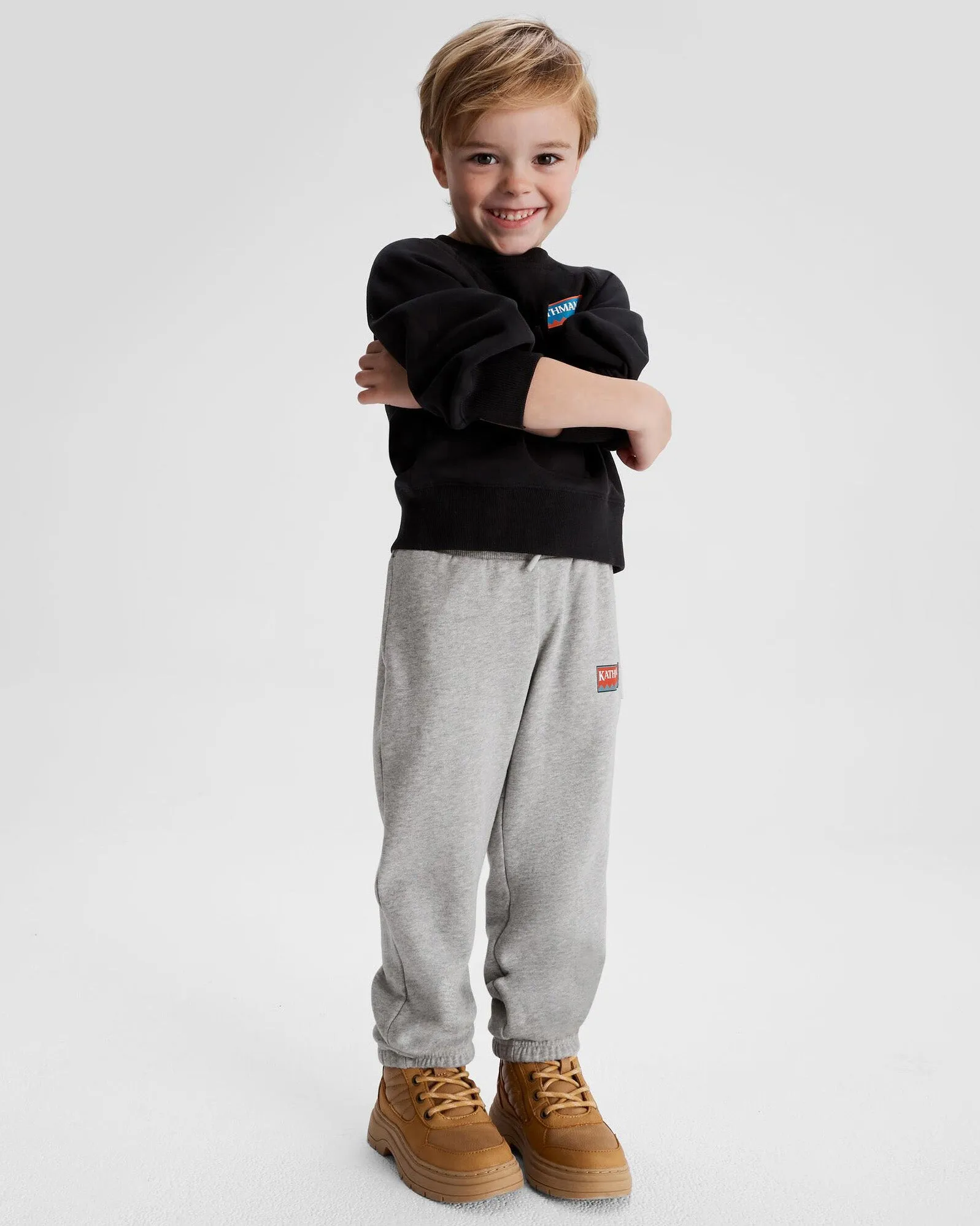 Kids' Heritage Logo LT BB Jogger - Light Grey Marle