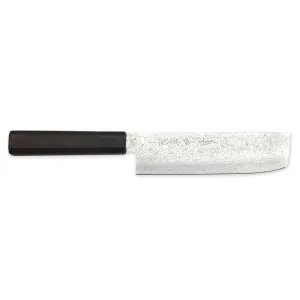 Kikuichi Nickel Warikomi Damascus 6.5" Nakiri Knife, 17 cm.
