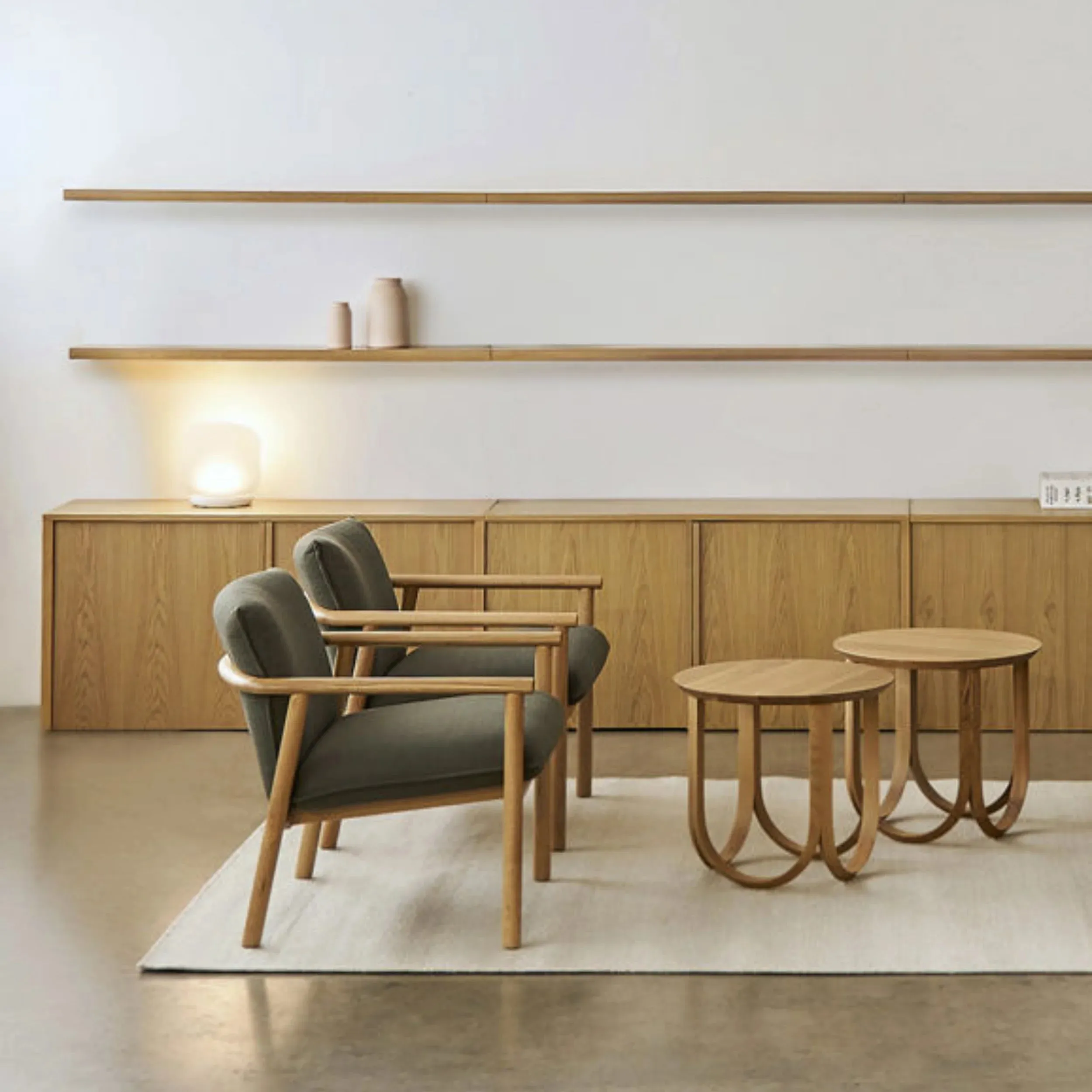 Label Armchair - Oak/Olive