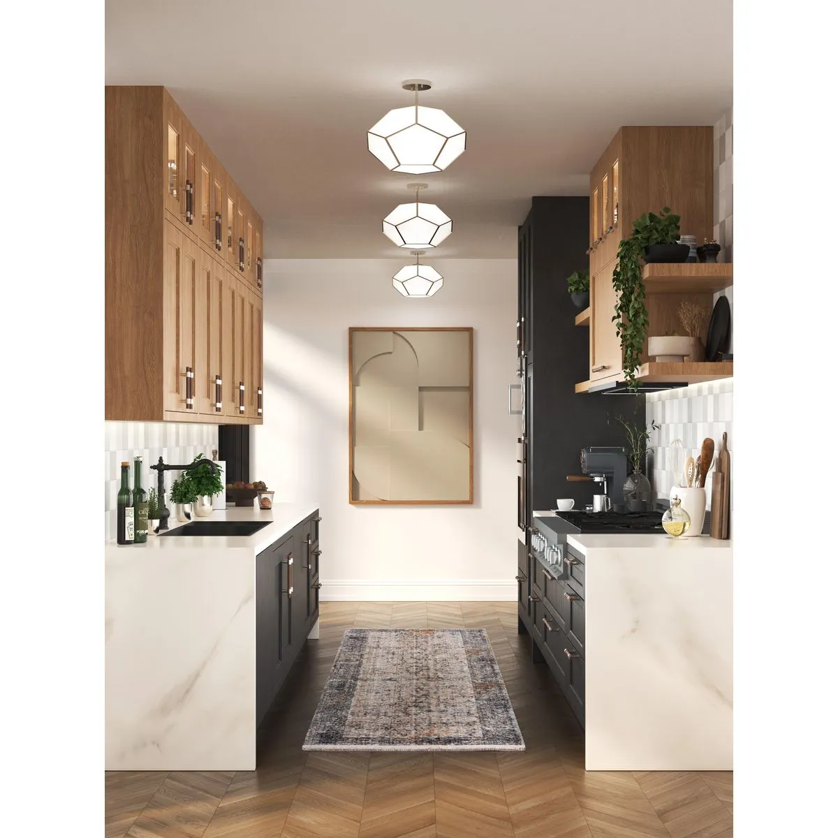 Latham Collection 18 in. Three-Light Flush Mount