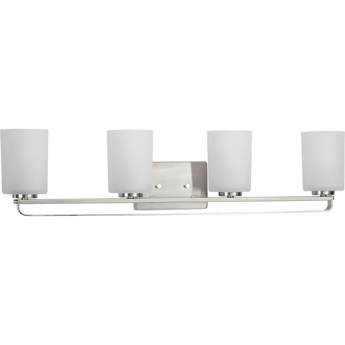 League Collection Four-Light Etched Glass Bath Vanity Light