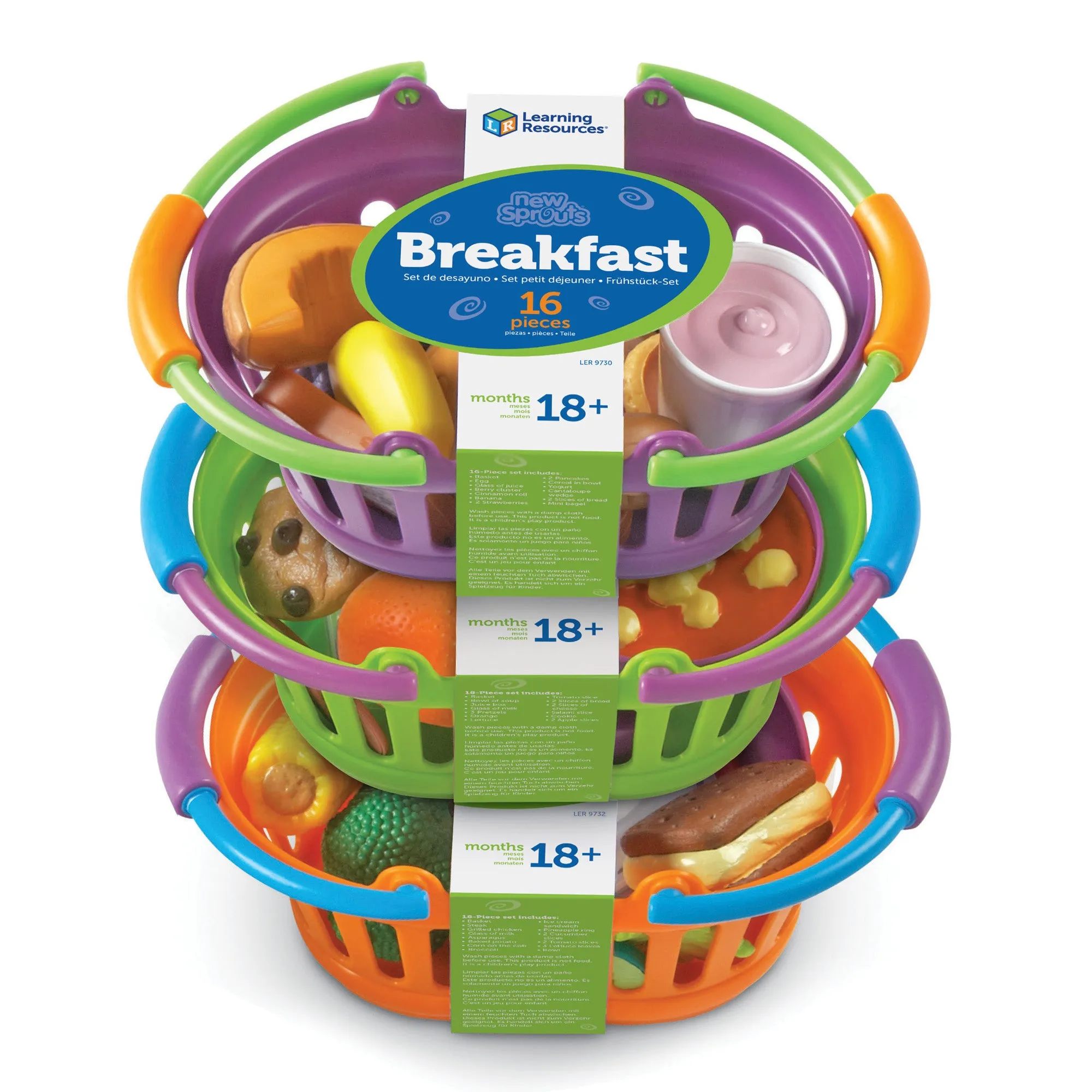 Learning Resources 50-Piece New Sprouts Meals Set - Durable Plastic
