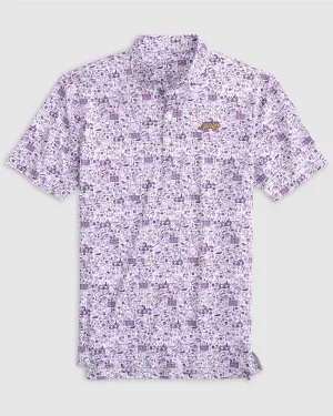 LSU Tailgater 2.0 Printed Jersey Performance Polo - Tiger Mike Logo