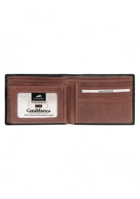 Mancini Casablanca Men's Billfold with Removable Passcase