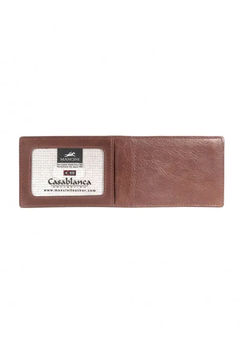 Mancini Casablanca Men's Billfold with Removable Passcase