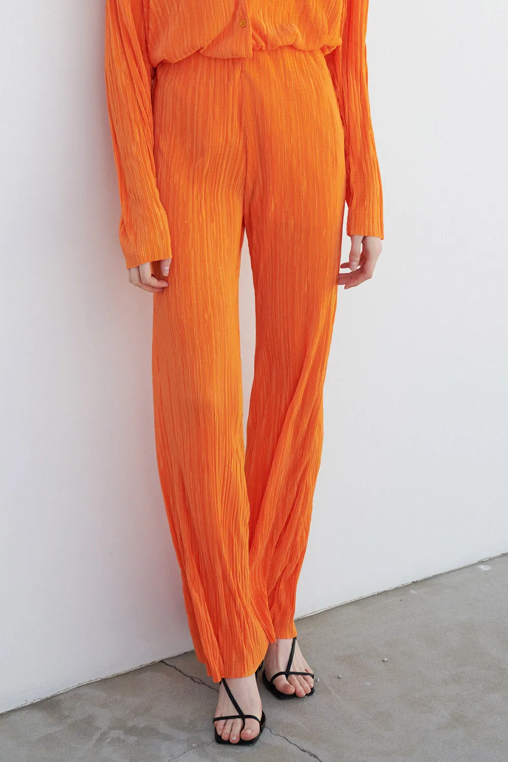 Maria Flared Leg Plisse Pants