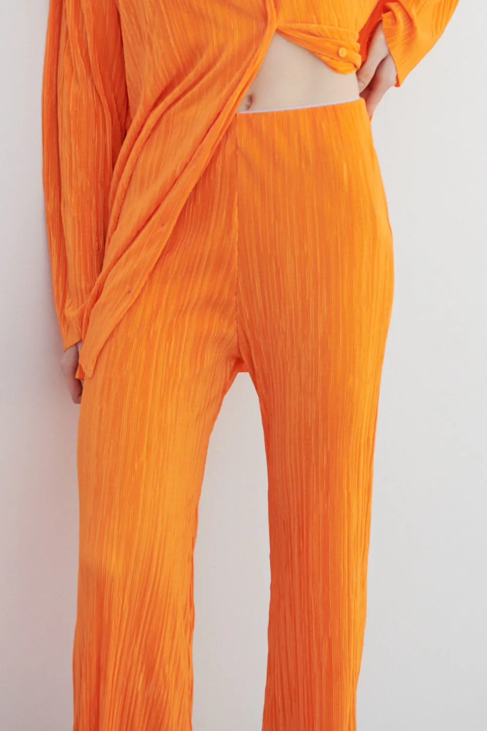 Maria Flared Leg Plisse Pants