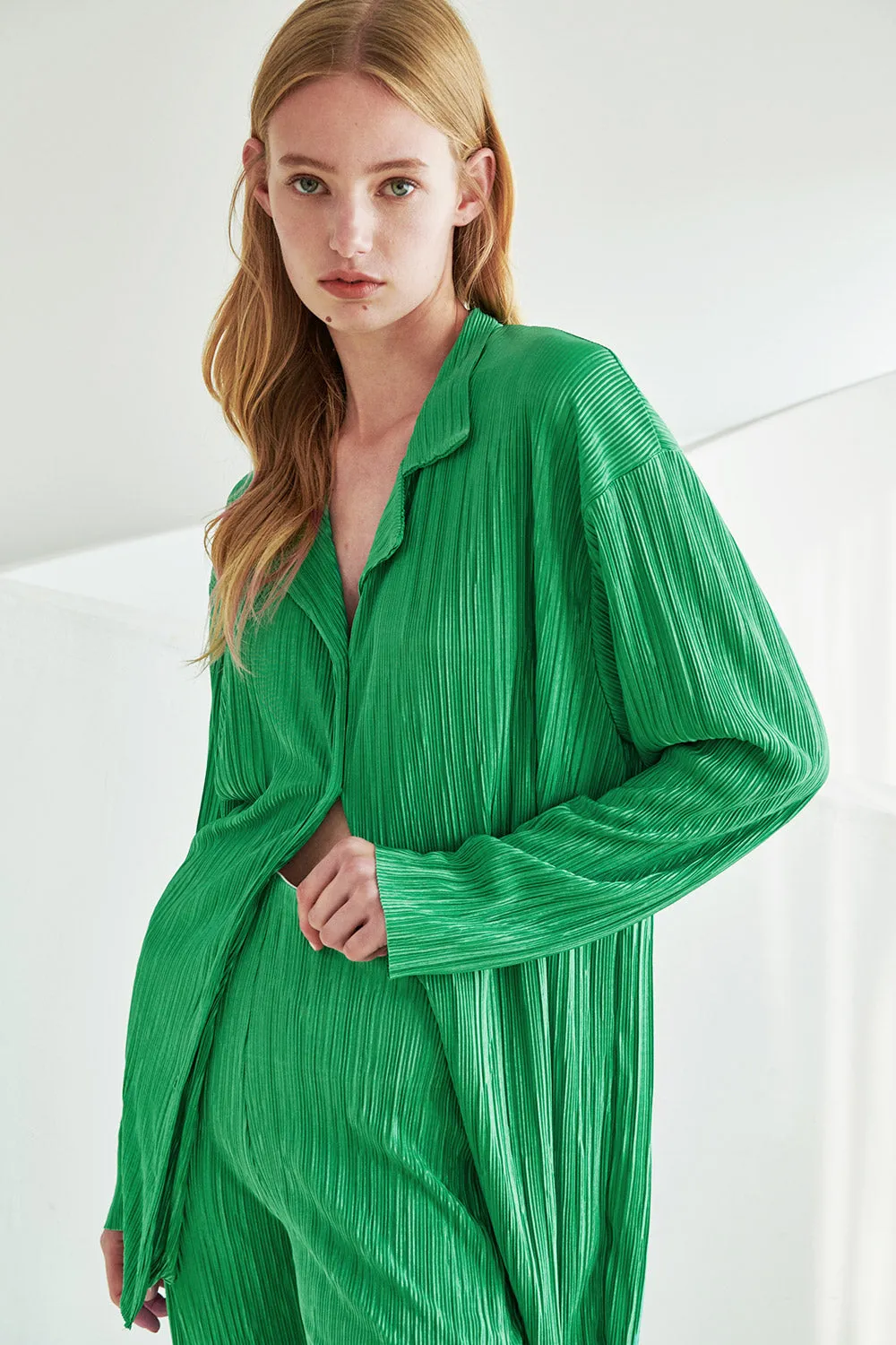 Maria Oversized Plisse Shirt