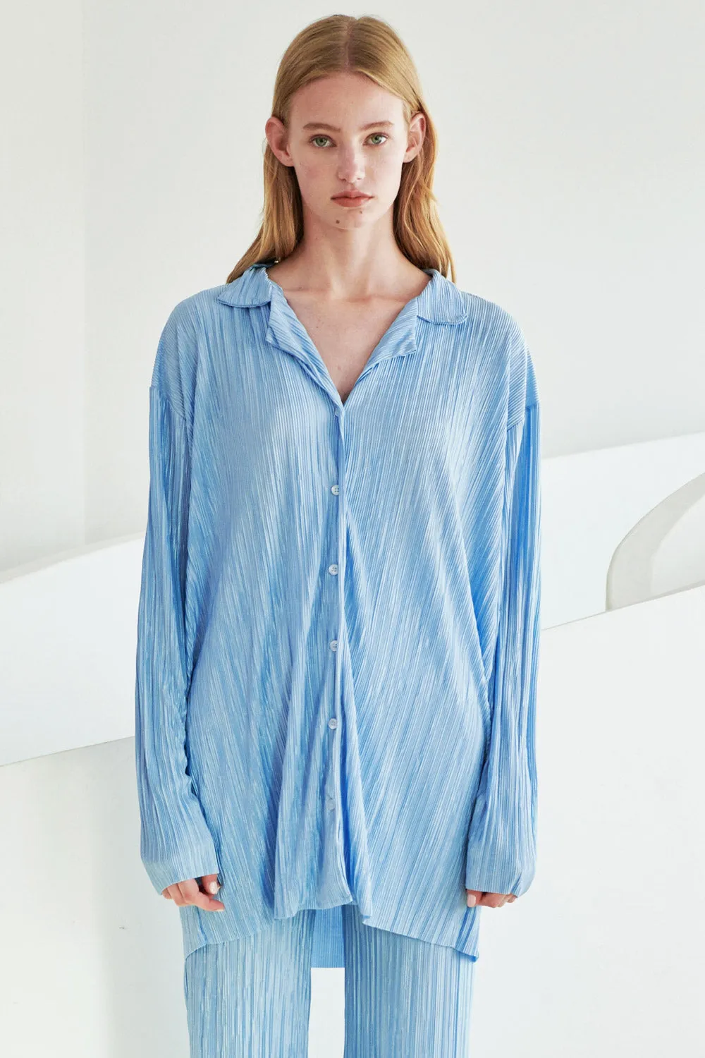 Maria Oversized Plisse Shirt