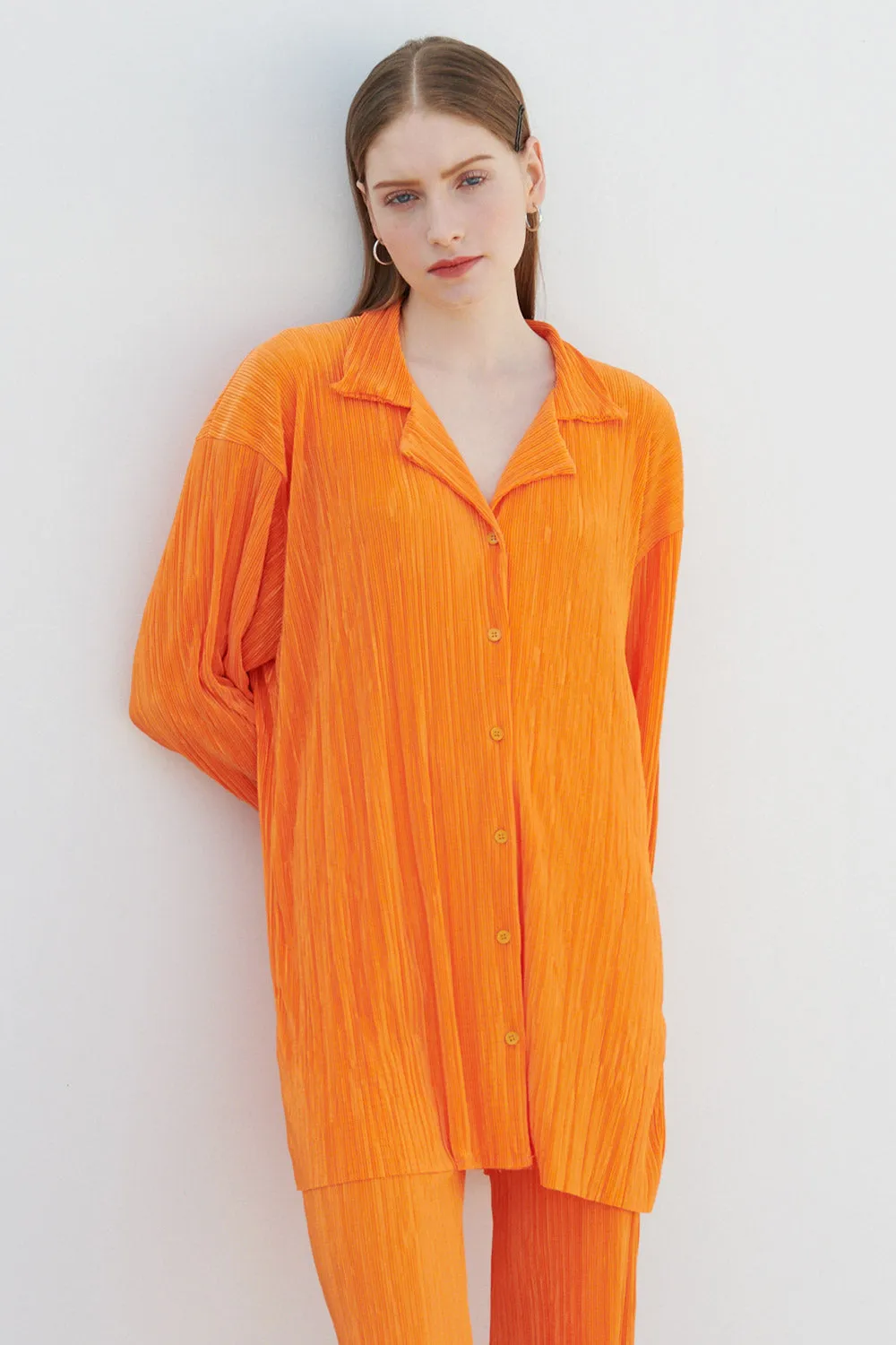 Maria Oversized Plisse Shirt