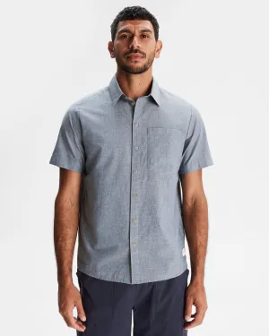 Men's Flaxton LT Short Sleeve Shirt - Chambray Blue