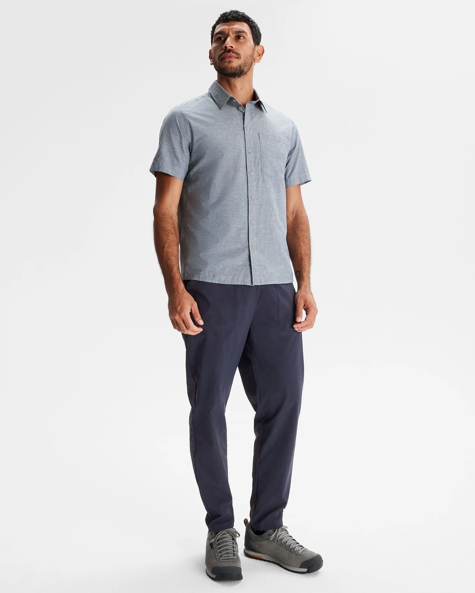 Men's Flaxton LT Short Sleeve Shirt - Chambray Blue