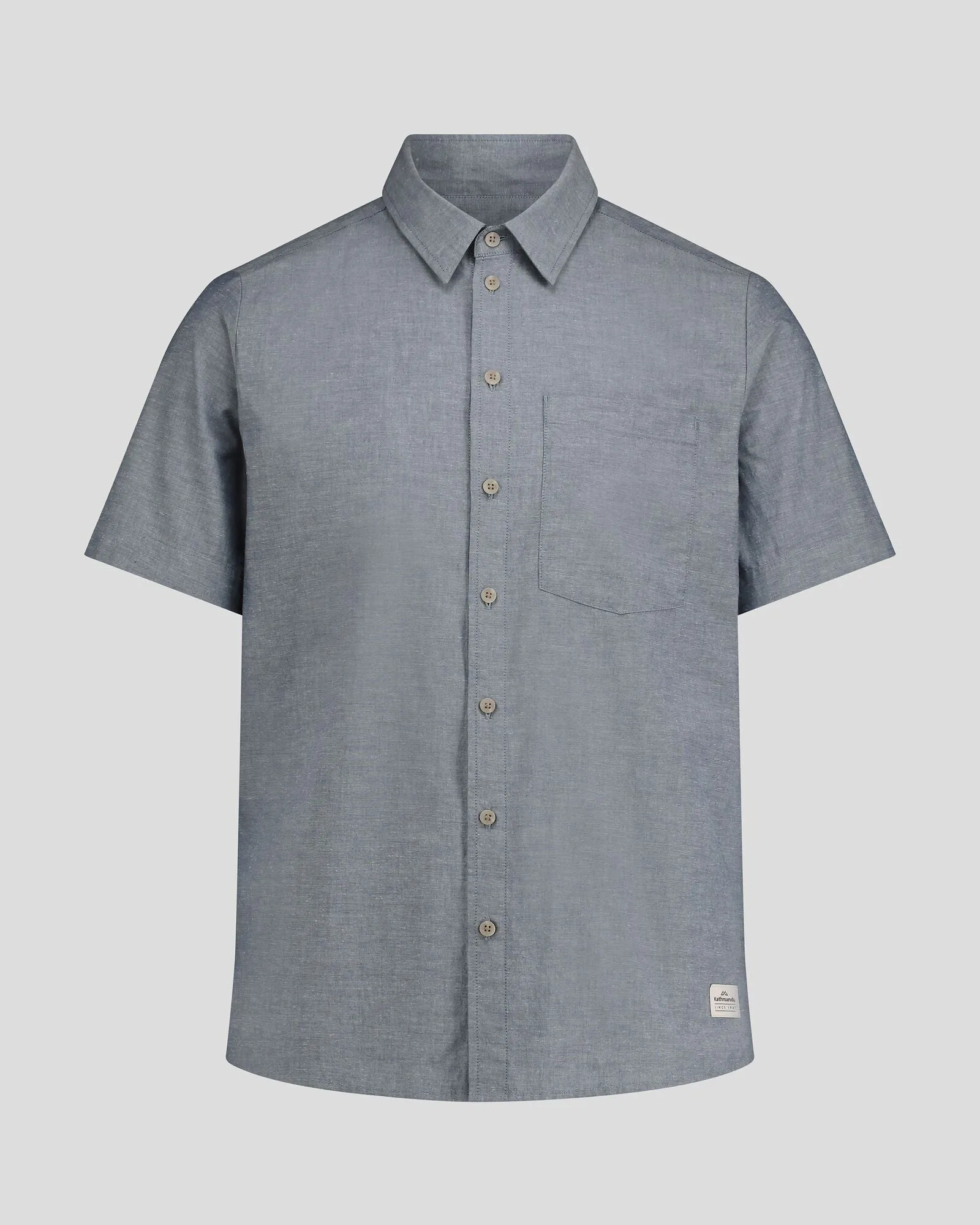 Men's Flaxton LT Short Sleeve Shirt - Chambray Blue