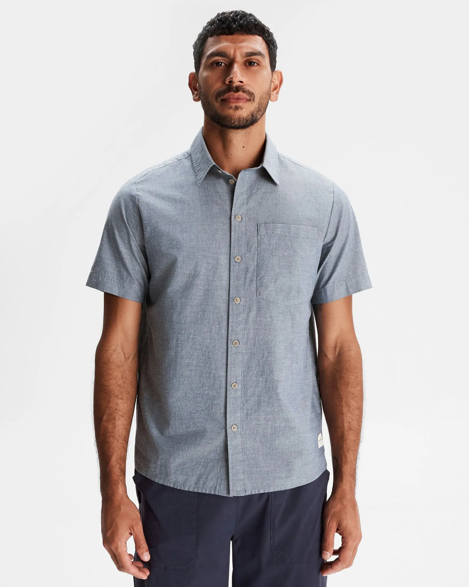 Men's Flaxton LT Short Sleeve Shirt - Chambray Blue