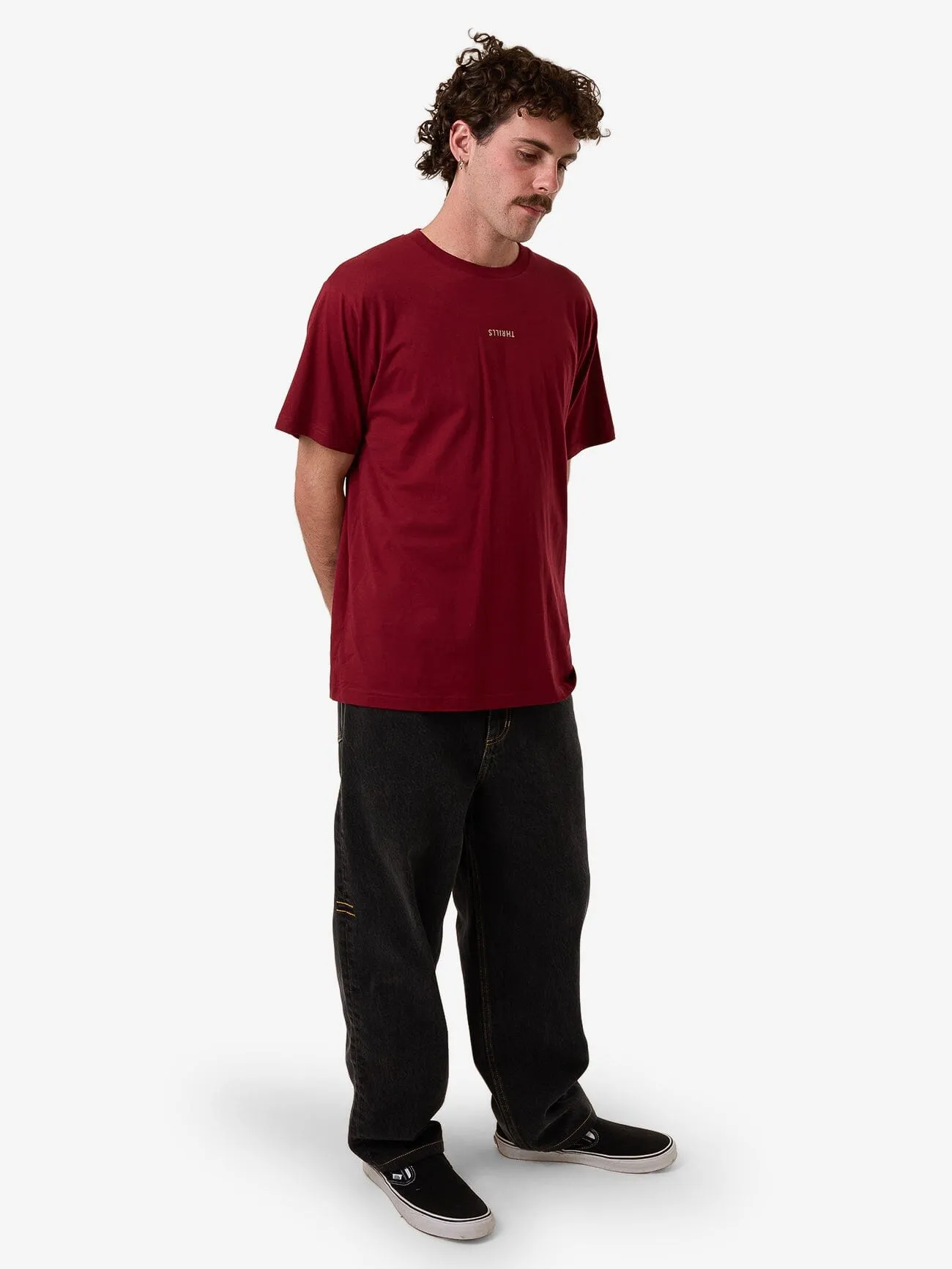 Minimal Thrills Merch Fit Tee - Cabernet