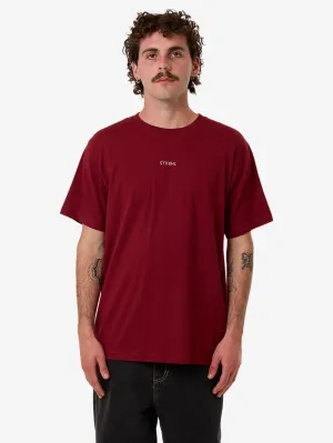 Minimal Thrills Merch Fit Tee - Cabernet