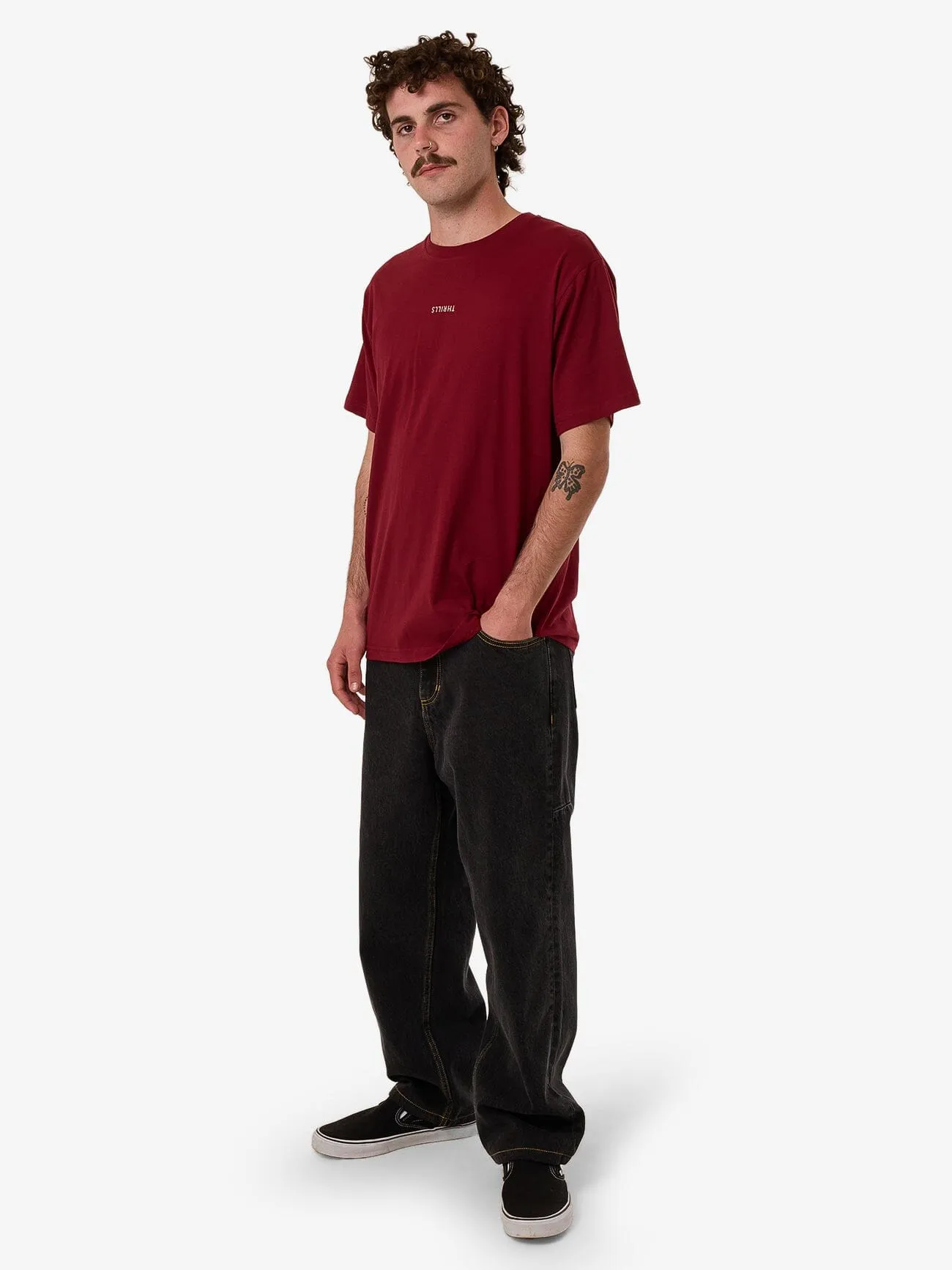 Minimal Thrills Merch Fit Tee - Cabernet