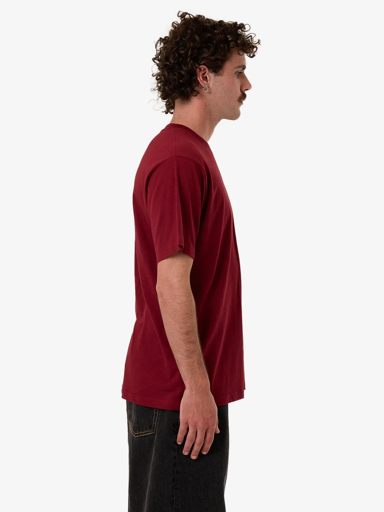 Minimal Thrills Merch Fit Tee - Cabernet