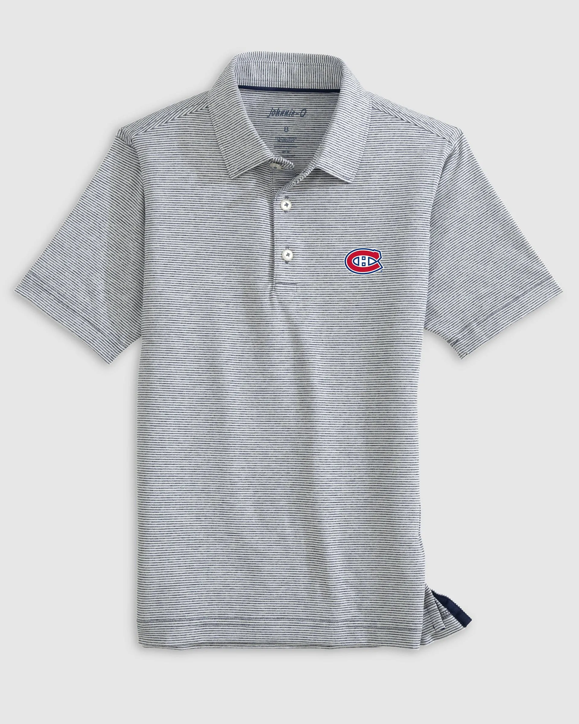 Montreal Canadiens Lyndonn Jr. Striped Jersey Performance Polo