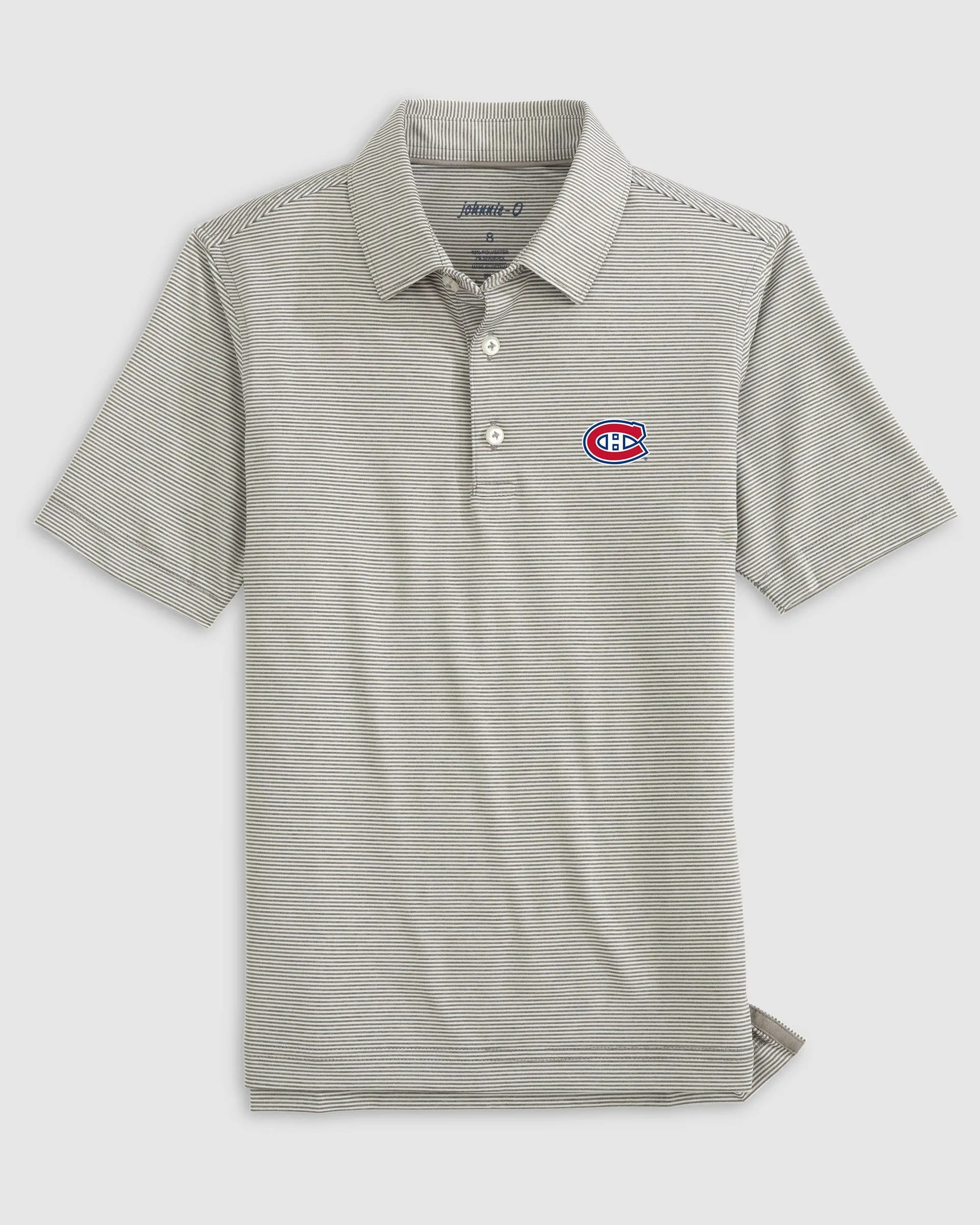 Montreal Canadiens Lyndonn Jr. Striped Jersey Performance Polo