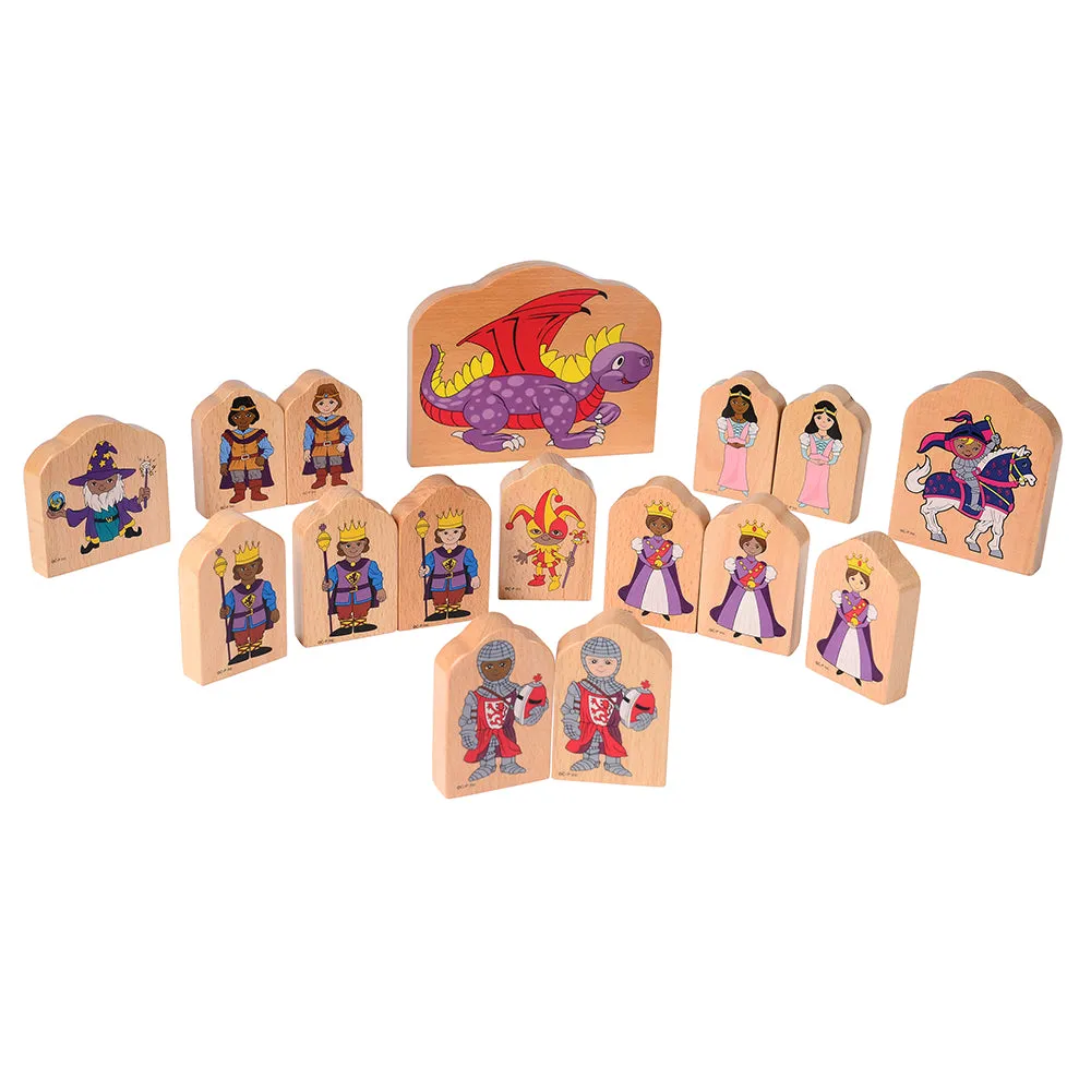 Multi-Ethnic Royal Court Wooden Play Figures | 16-Piece Beech Wood Set