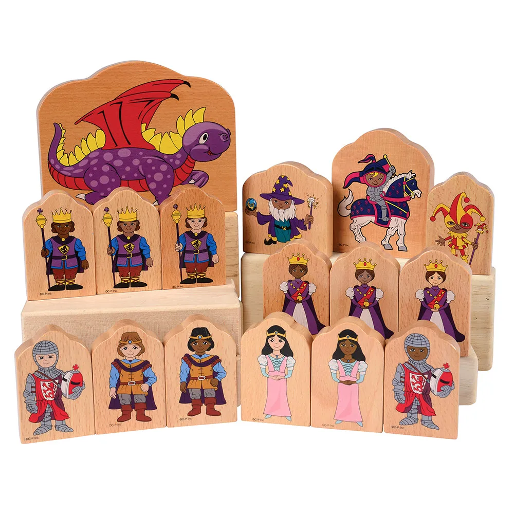 Multi-Ethnic Royal Court Wooden Play Figures | 16-Piece Beech Wood Set