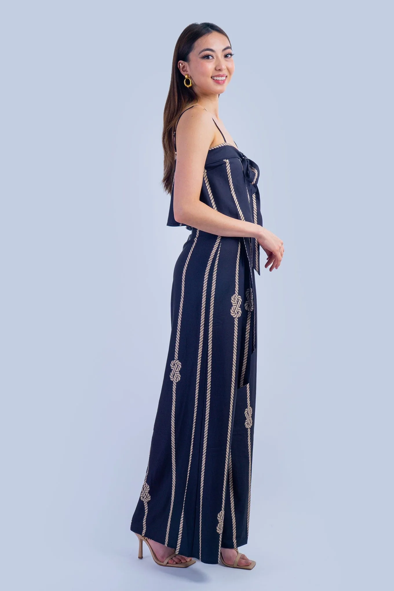 Navy Ivory Rope Pant