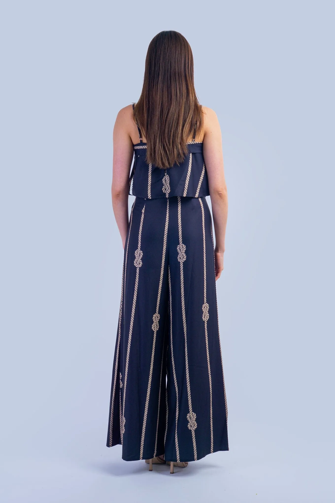 Navy Ivory Rope Pant