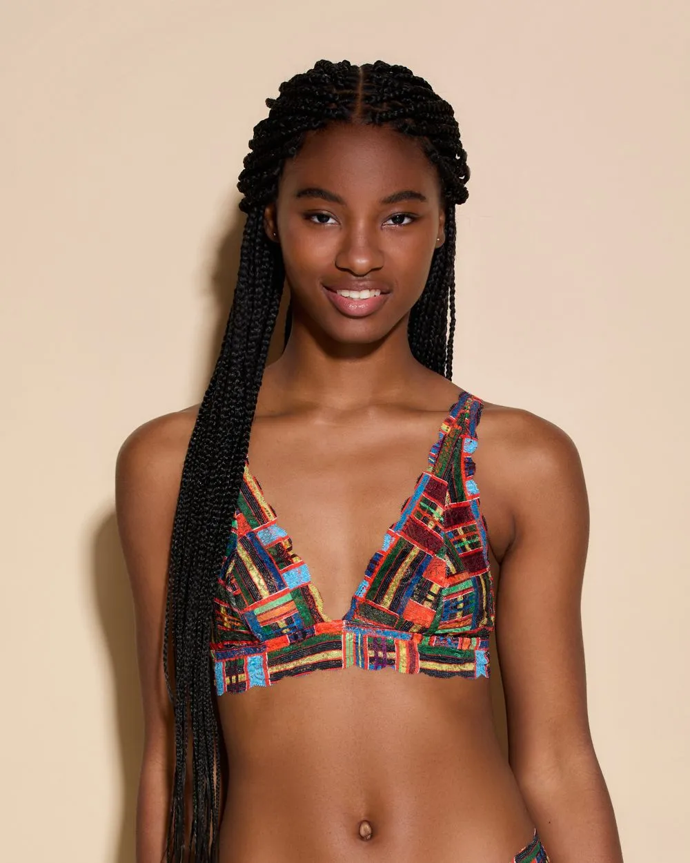 Never Say Never Printed Tall Triangle Bralette