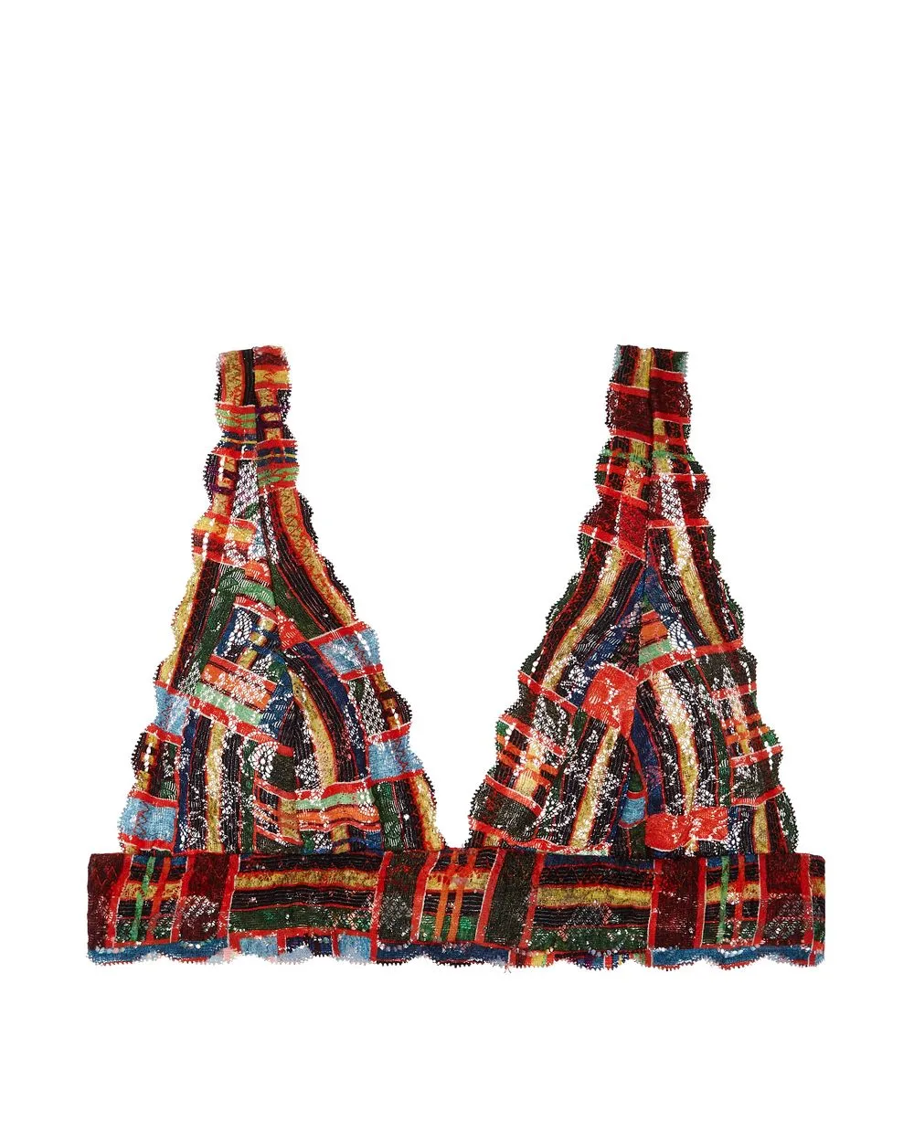 Never Say Never Printed Tall Triangle Bralette