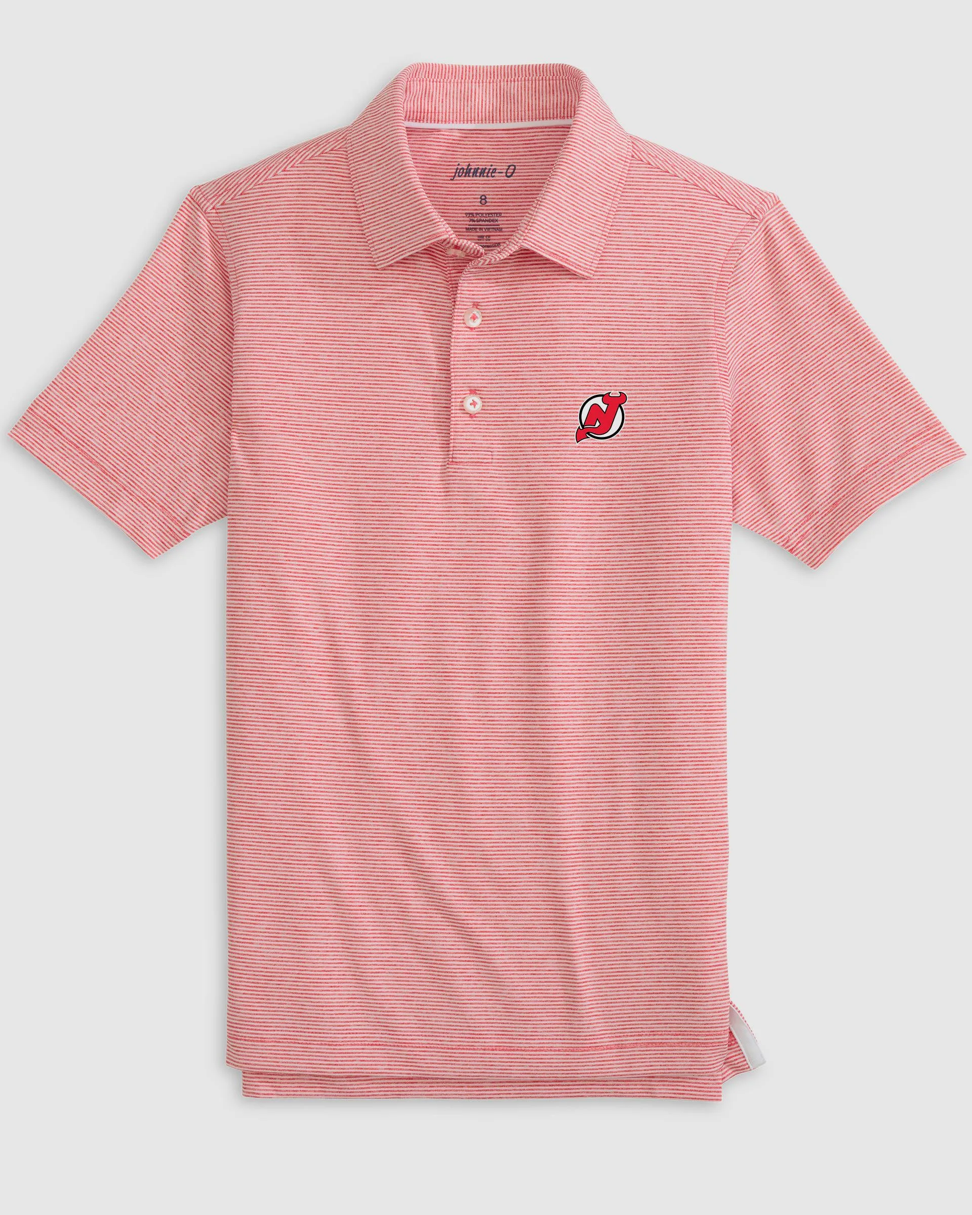 New Jersey Devils Lyndonn Jr. Striped Jersey Performance Polo