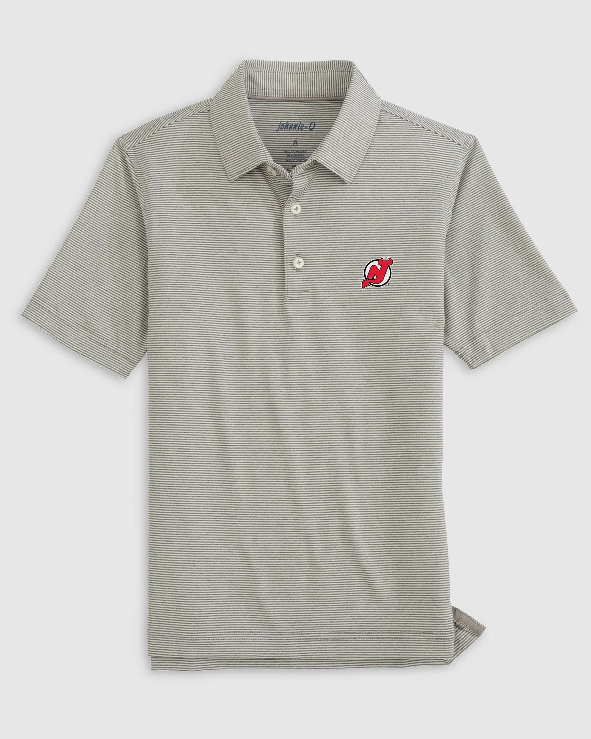 New Jersey Devils Lyndonn Jr. Striped Jersey Performance Polo
