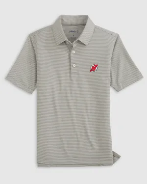 New Jersey Devils Lyndonn Jr. Striped Jersey Performance Polo