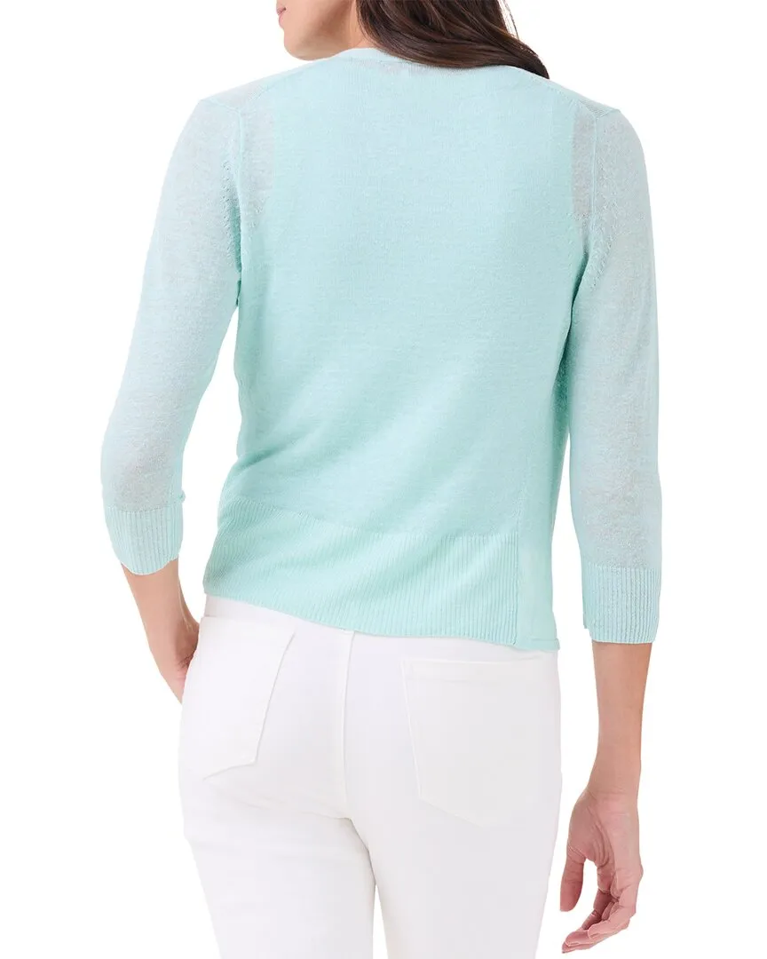 NIC ZOE 4-Way Linen-Blend Cardigan