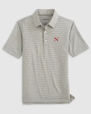 Northeastern Lyndonn Jr. Striped Jersey Performance Polo