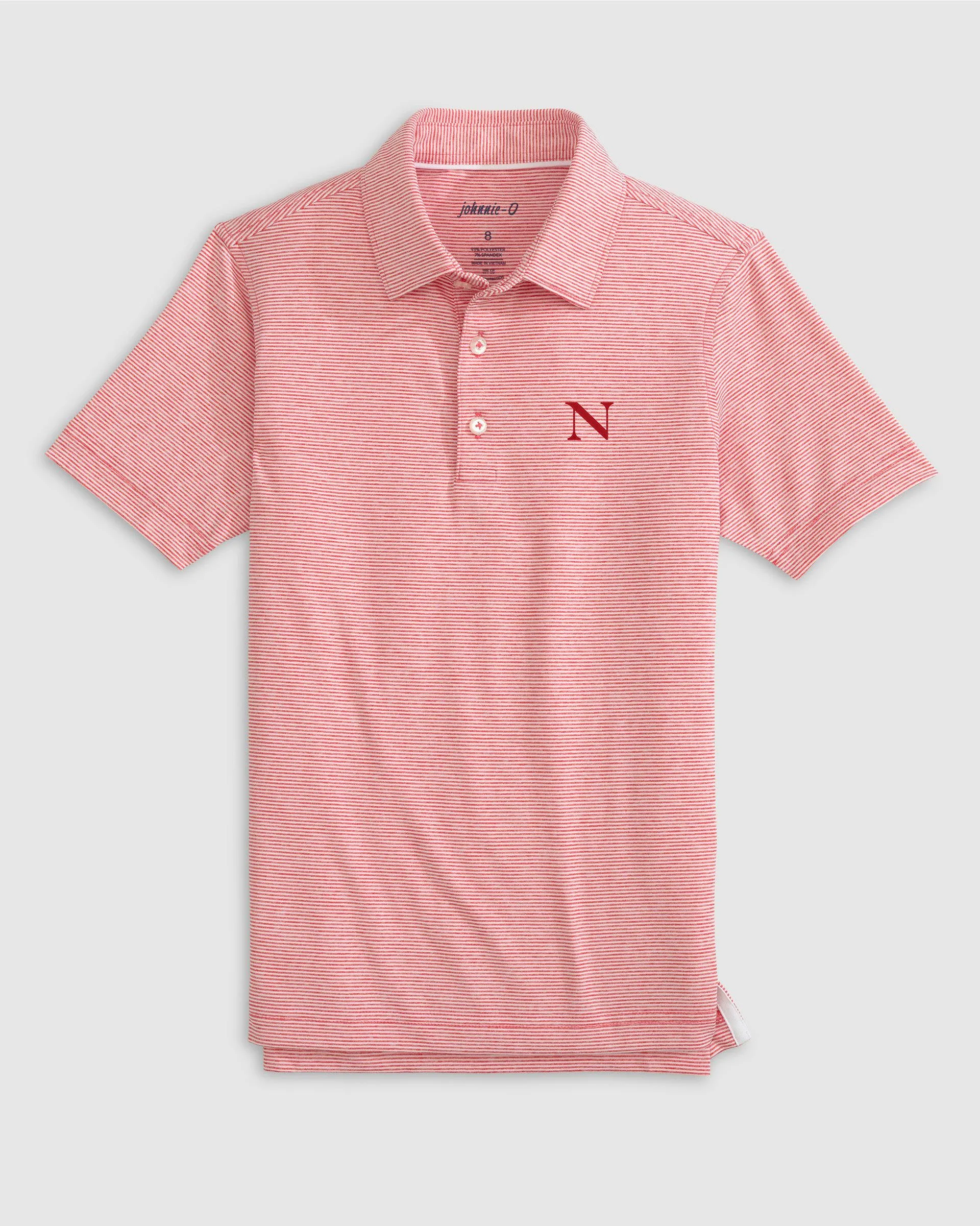 Northeastern Lyndonn Jr. Striped Jersey Performance Polo