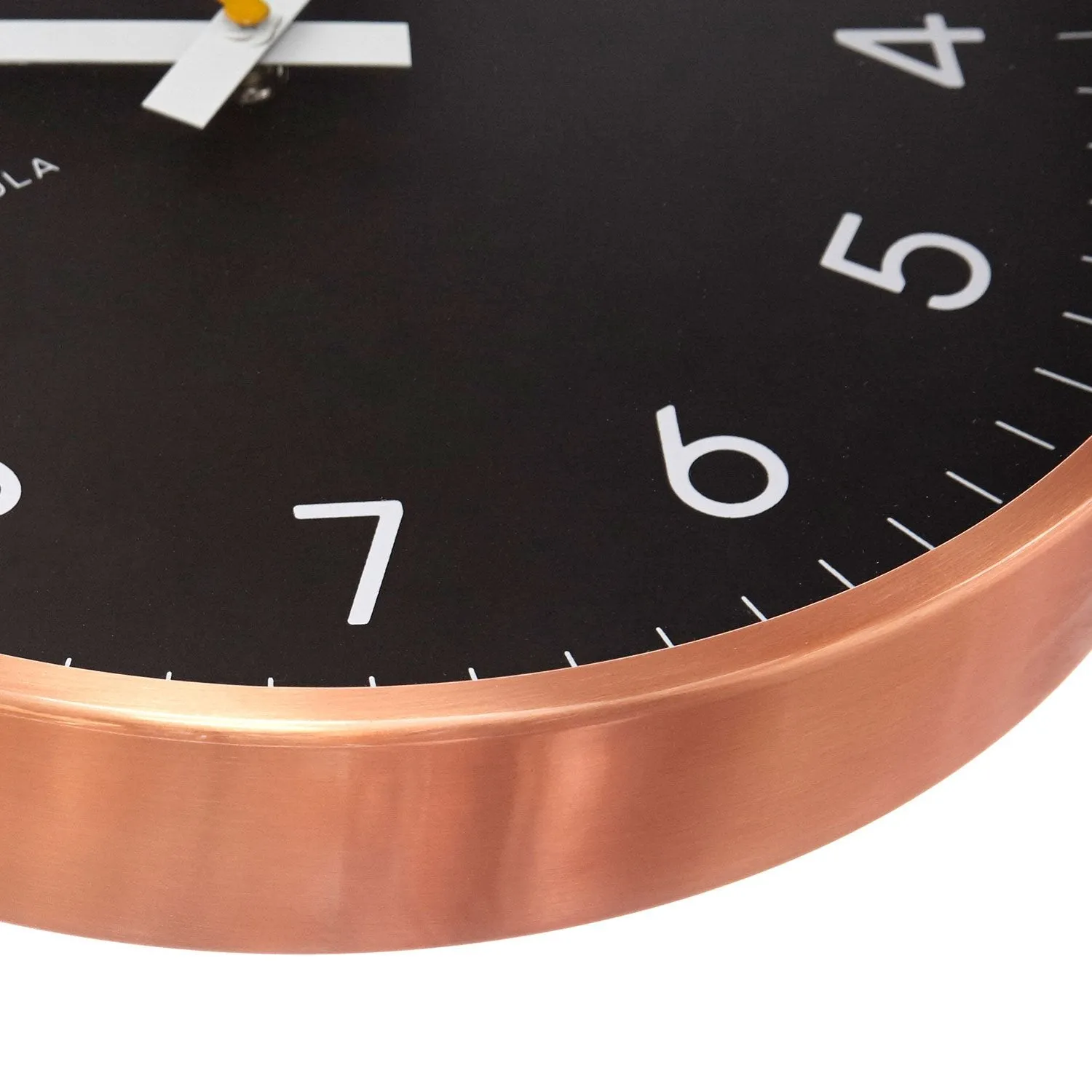 Now Wall Clock by Cloudnola BLACK/COPPER