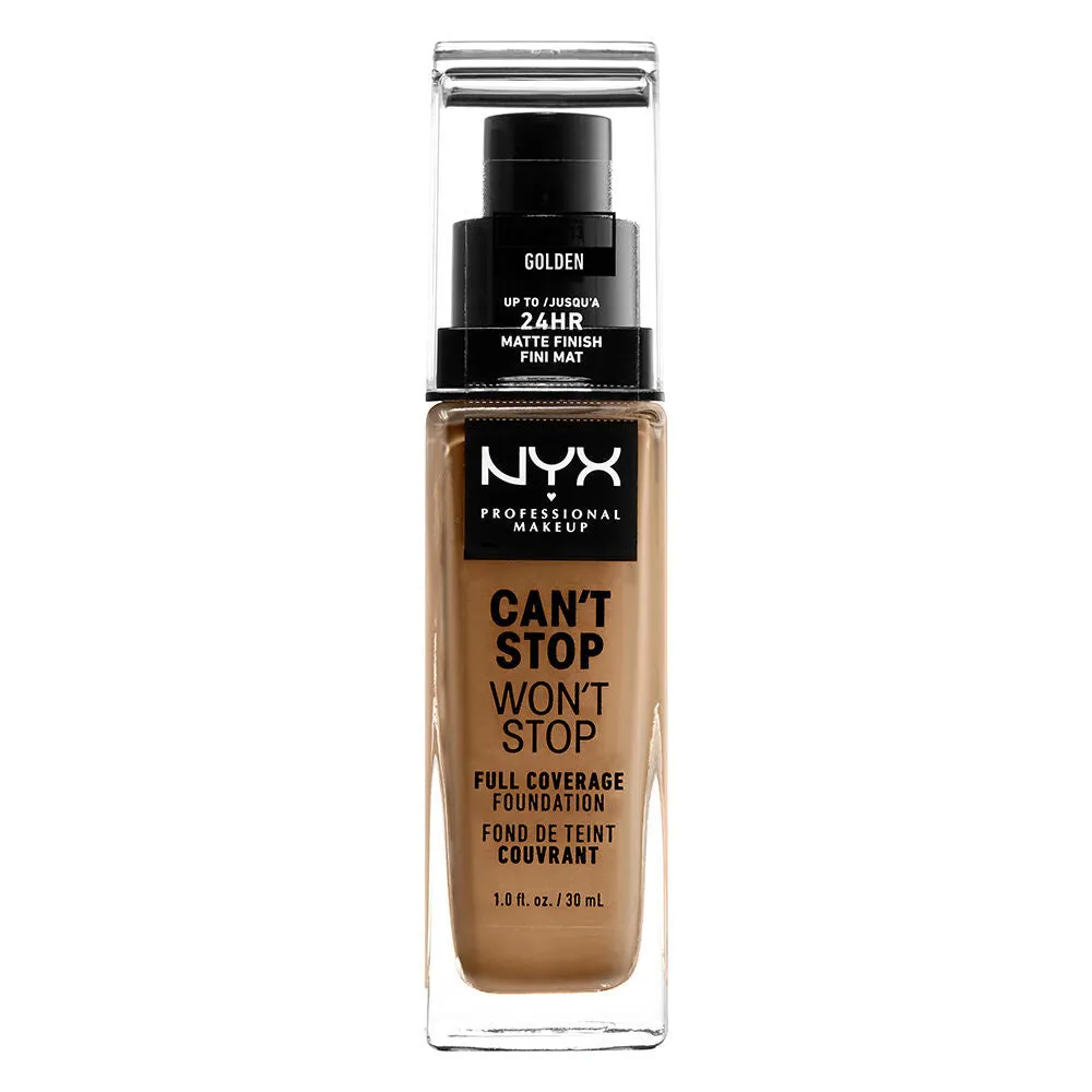 NYX Can't Stop Won't Stop Full Coverage Foundation Golden 30ml